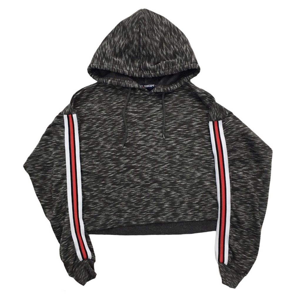 Roma Concept Women’s Crop Hoodie Grey Medium